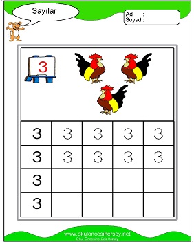 okul öncesi 0 sayısı çizgi çalışması